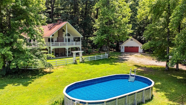 175 Appaloosa Trl, Hot Springs, AR 71909 - view of swimming pool featuring an outbuilding