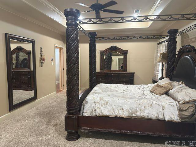 14 Longwell Loop, Little Rock, AR 72211 - bedroom featuring carpet and ornamental molding