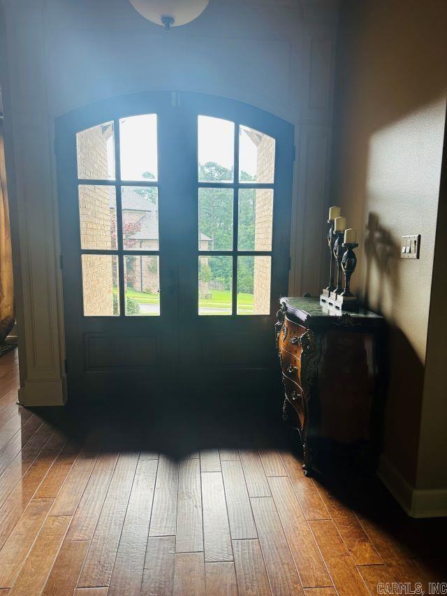 14 Longwell Loop, Little Rock, AR 72211 - entryway featuring french doors and hardwood / wood-style flooring