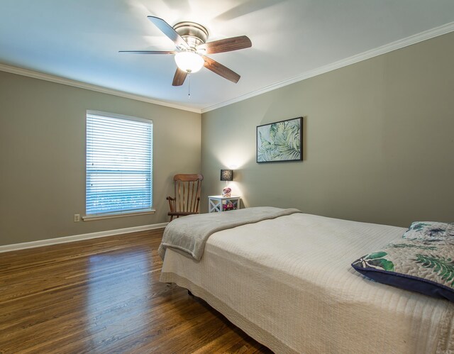 3 Sonata Trl, Little Rock, AR 72205 - bedroom with ornamental molding, wood finished floors, and ceiling fan