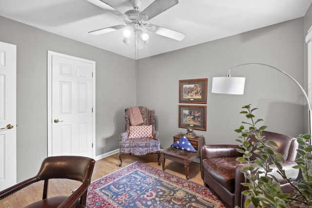 1323 Starfield, North Little Rock, AR 72116 - living area featuring wood finished floors and ceiling fan