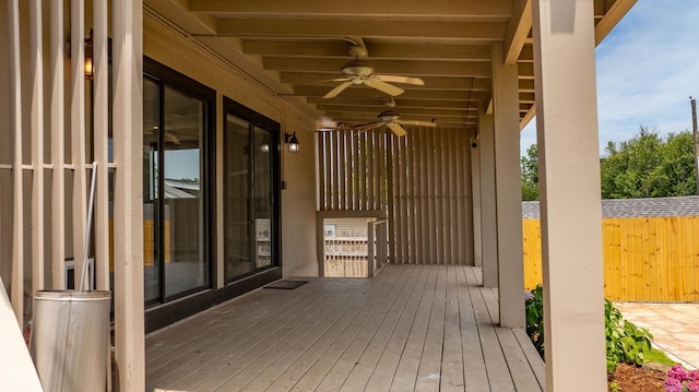 125 Englewood Rd, Little Rock, AR 72207 - wooden terrace featuring a ceiling fan