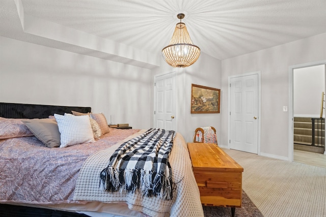 1905 Highgrove Rd, Harrison, AR 72601 - carpeted bedroom featuring a chandelier and baseboards