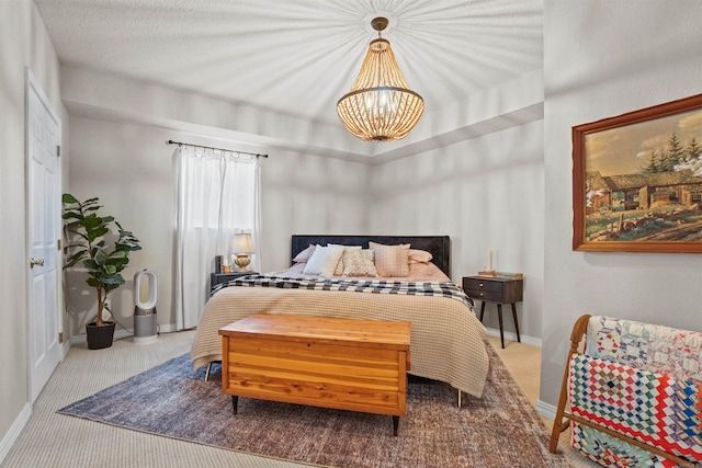 1905 Highgrove Rd, Harrison, AR 72601 - bedroom with carpet and a chandelier