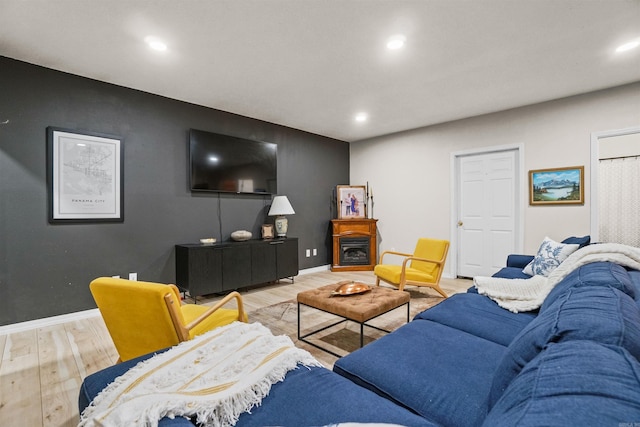 1905 Highgrove Rd, Harrison, AR 72601 - living room with light wood-style flooring and recessed lighting