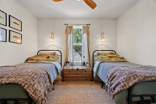 1905 Highgrove Rd, Harrison, AR 72601 - bedroom featuring a textured ceiling and ceiling fan