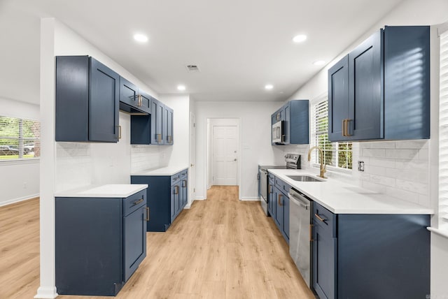 8719 Evergreen Dr, Little Rock, AR 72227 - kitchen with appliances with stainless steel finishes, light wood-type flooring, healthy amount of natural light, and recessed lighting
