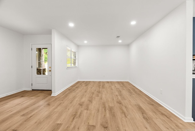 8719 Evergreen Dr, Little Rock, AR 72227 - spare room featuring recessed lighting and light wood-style flooring