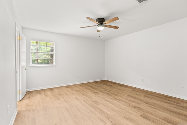 8719 Evergreen Dr, Little Rock, AR 72227 - spare room with a ceiling fan and light wood finished floors