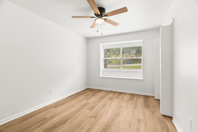 8719 Evergreen Dr, Little Rock, AR 72227 - spare room with light wood-type flooring and ceiling fan