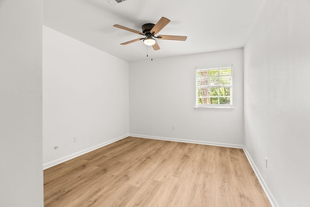 8719 Evergreen Dr, Little Rock, AR 72227 - spare room featuring light wood-type flooring and a ceiling fan