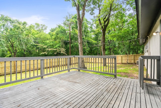 8719 Evergreen Dr, Little Rock, AR 72227 - wooden deck featuring a fenced backyard