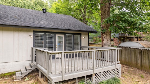 8719 Evergreen Dr, Little Rock, AR 72227 - view of wooden terrace