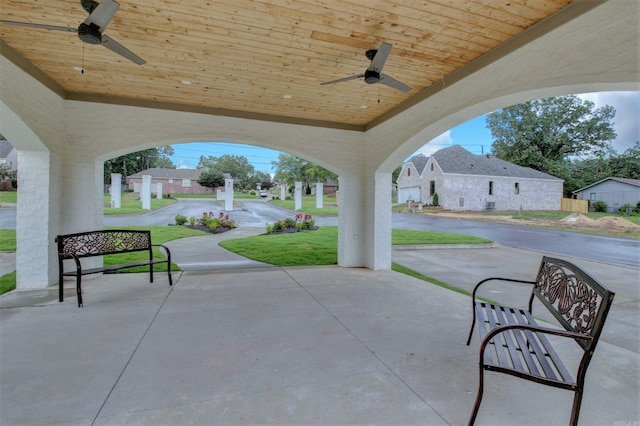 111 Mergeron Ct, Little Rock, AR 72212 - view of patio / terrace with a ceiling fan