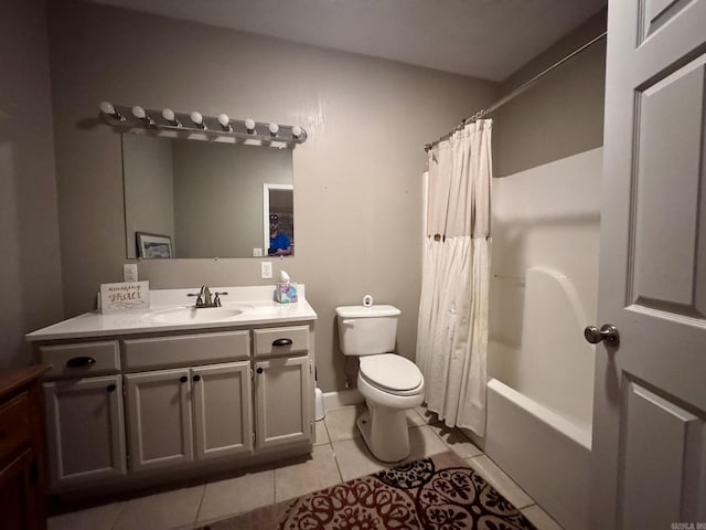 389 Plantation Cir, Melbourne, AR 72556 - full bathroom with vanity, tile patterned flooring, and shower / tub combo with curtain