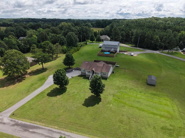 389 Plantation Cir, Melbourne, AR 72556 - view of subject property with a heavily wooded area