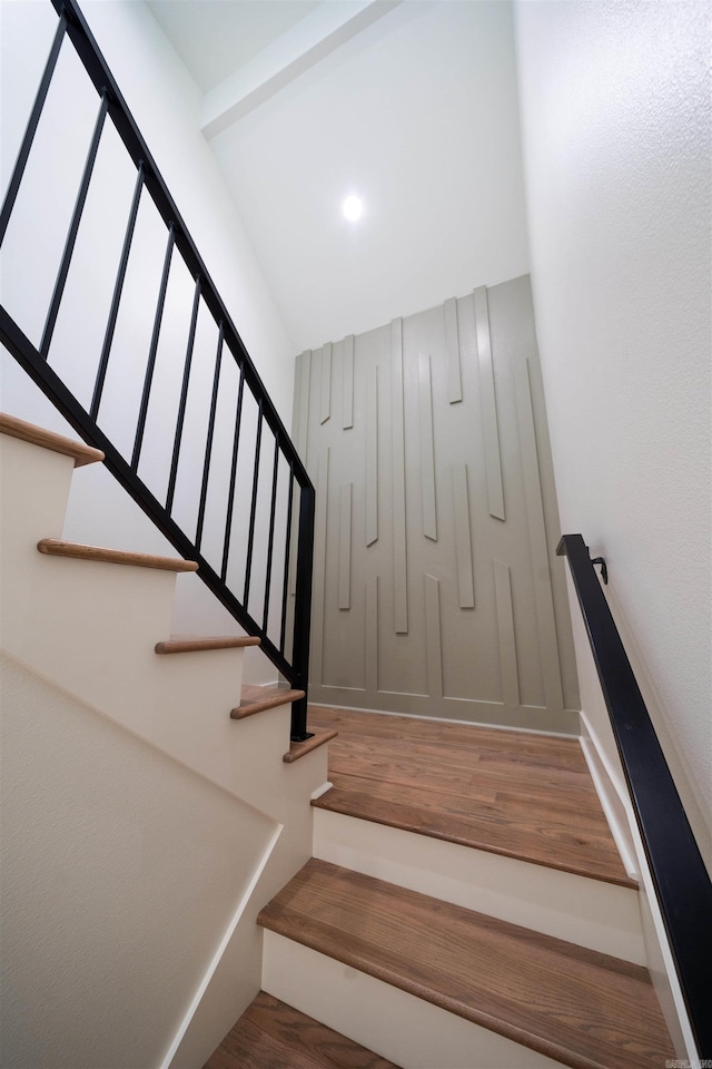 14509 Stonebrook Ln, Maumelle, AR 72113 - stairs featuring wood finished floors