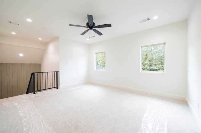 14509 Stonebrook Ln, Maumelle, AR 72113 - unfurnished room with recessed lighting, a ceiling fan, and light carpet