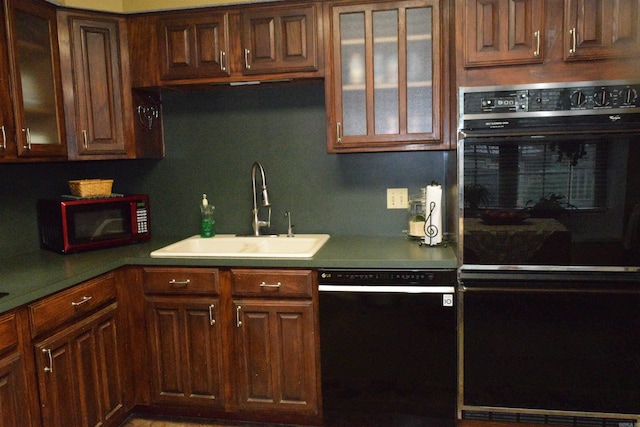 6 Lendl Loop, Little Rock, AR 72210 - kitchen featuring black appliances and glass insert cabinets