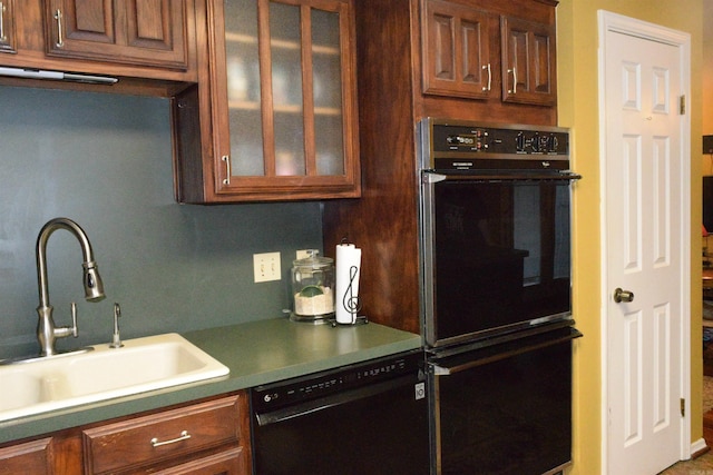 6 Lendl Loop, Little Rock, AR 72210 - kitchen featuring black appliances and glass insert cabinets