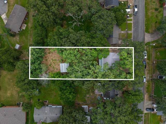 2515 N Dr, North Little Rock, AR 72118 - aerial view of property and surrounding area with property parcel outlined