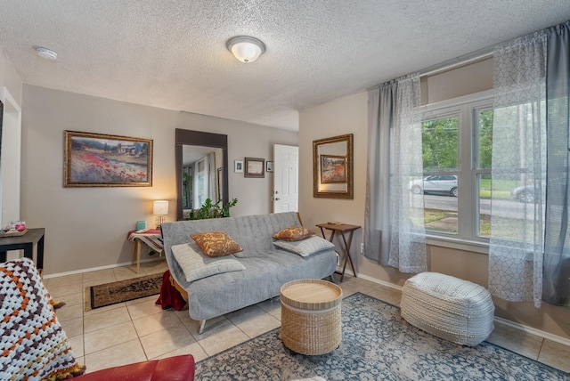 2515 N Dr, North Little Rock, AR 72118 - tiled living room with a textured ceiling