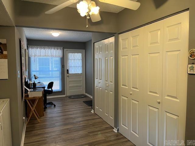 600 Higdon Ferry Rd Unit 301, Hot Springs, AR 71913 - office with a ceiling fan and dark wood-style floors