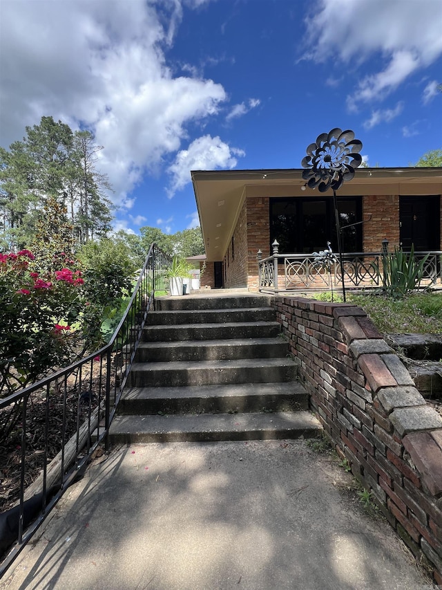 114 Mark Cir, Monticello, AR 71655 - entrance to property with brick siding and covered porch