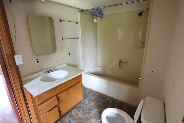 394 Otis Rd, Clinton, AR 72031 - full bath featuring vanity, shower / bath combination, and stone finish floors