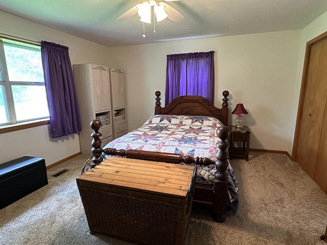 504 Case St, Heber Springs, AR 72543 - carpeted bedroom featuring baseboards and ceiling fan