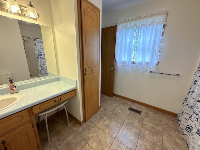 504 Case St, Heber Springs, AR 72543 - bathroom featuring vanity and curtained shower
