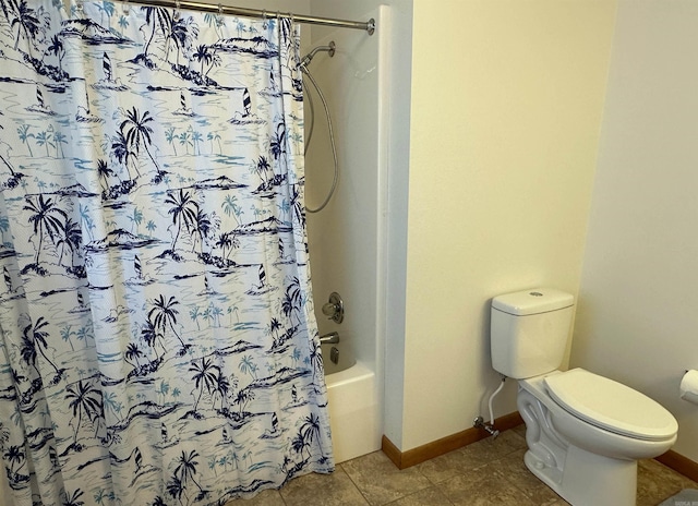 504 Case St, Heber Springs, AR 72543 - full bathroom with shower / tub combo with curtain and tile patterned flooring