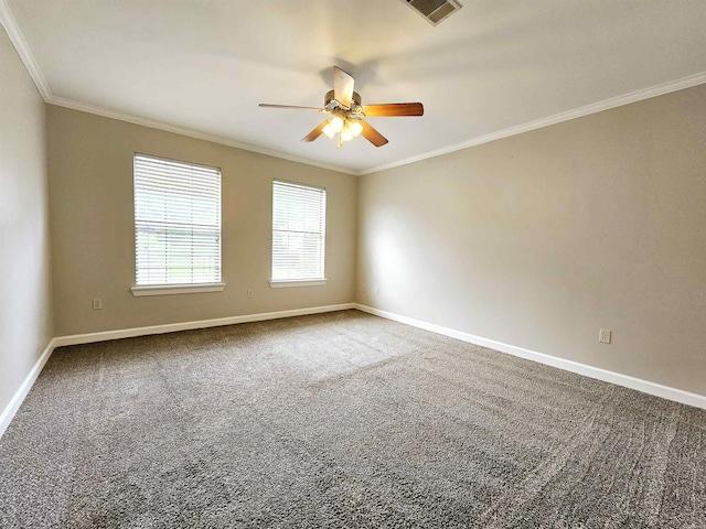 158 Calais, Maumelle, AR 72113 - unfurnished room featuring crown molding, a ceiling fan, and carpet flooring