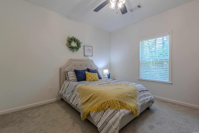 18508 Parkway Pines Dr, Bauxite, AR 72011 - bedroom featuring carpet flooring and a ceiling fan