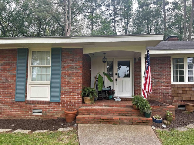 102 Mockingbird Ln, Arkadelphia, AR 71923 - doorway to property featuring crawl space and brick siding