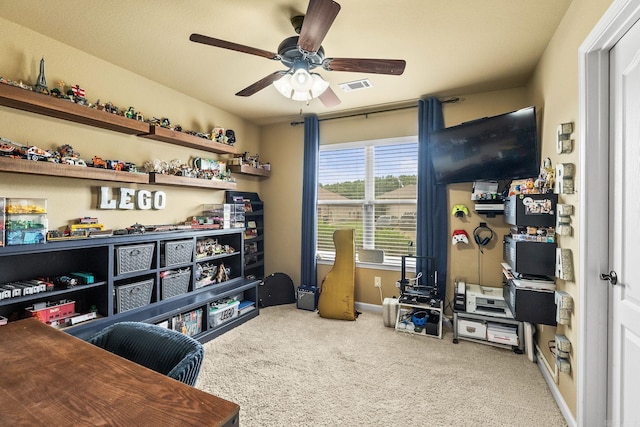 27 Magnolia Ln, Ward, AR 72176 - home office with carpet flooring and ceiling fan