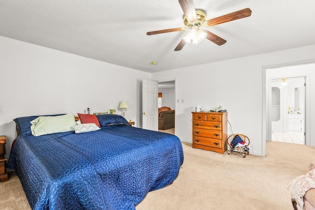 114 Woodiel Cir, Cabot, AR 72023 - bedroom featuring carpet floors, a ceiling fan, and ensuite bathroom
