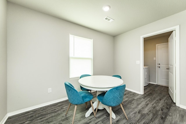 53 Dunnaway Dr, Ward, AR 72176 - dining area with dark wood finished floors and baseboards