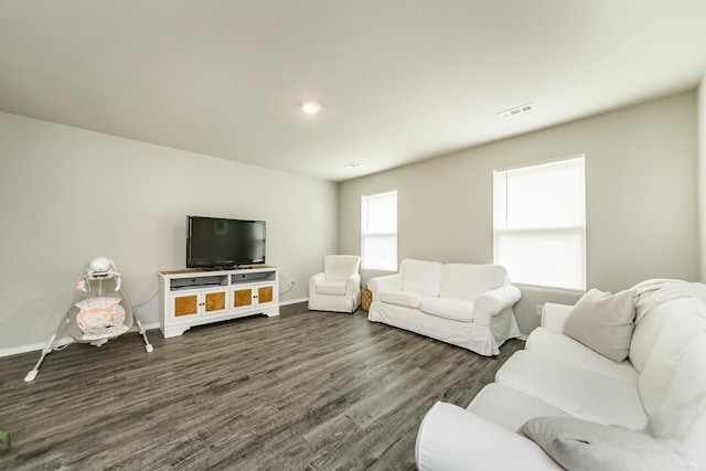 53 Dunnaway Dr, Ward, AR 72176 - living room with dark wood-style floors and recessed lighting