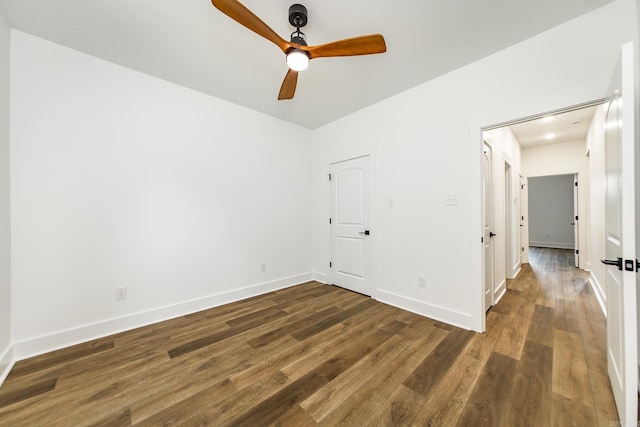 19 Denali Dr, Cabot, AR 72023 - spare room with dark wood-style flooring and ceiling fan
