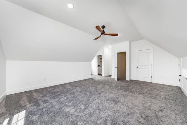 19 Denali Dr, Cabot, AR 72023 - bonus room featuring lofted ceiling, carpet floors, and a ceiling fan