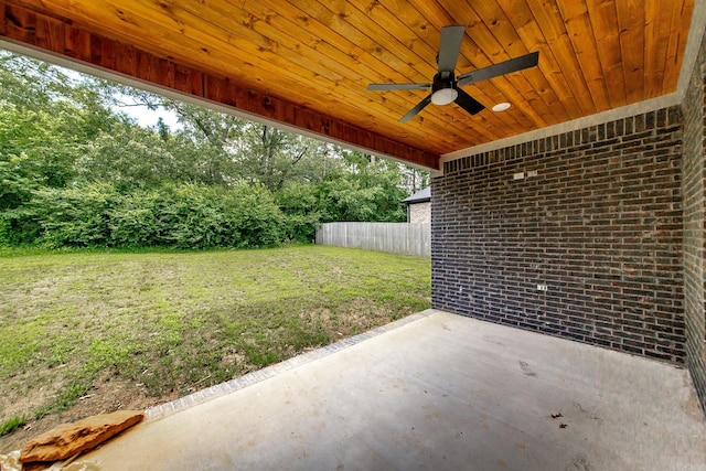 19 Denali Dr, Cabot, AR 72023 - view of patio with a ceiling fan