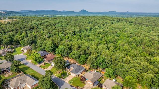 181 Diamond Pointe Dr, Maumelle, AR 72113 - drone / aerial view of a heavily wooded area and a mountainous background