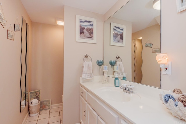 1304 Winbourne Dr, North Little Rock, AR 72116 - bathroom with vanity and tile patterned floors