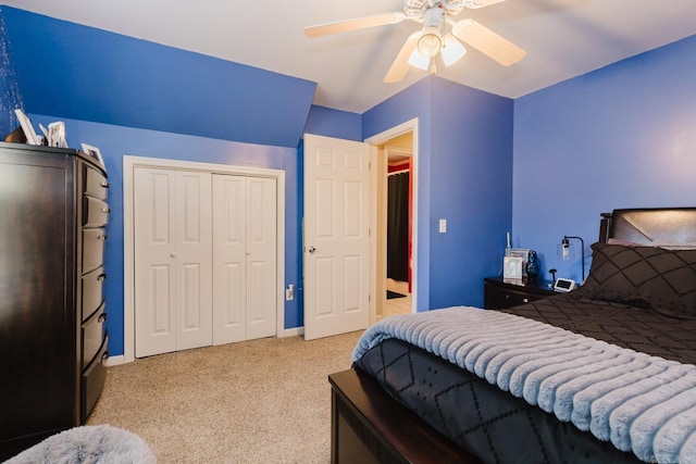 1304 Winbourne Dr, North Little Rock, AR 72116 - bedroom with carpet, ceiling fan, and a closet