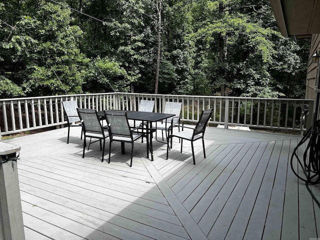 39 Dike View Dr, Heber Springs, AR 72543 - wooden deck featuring outdoor dining area