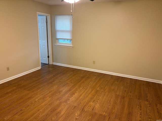 112 Sugar Maple Dr, Sherwood, AR 72120 - empty room featuring ceiling fan and dark wood-style floors