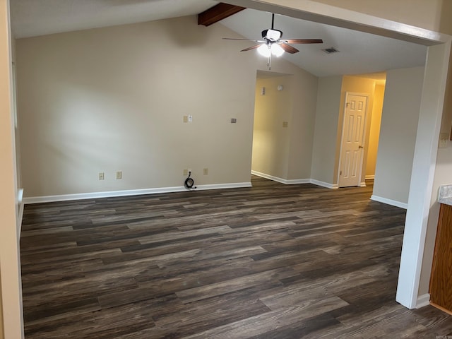 112 Sugar Maple Dr, Sherwood, AR 72120 - empty room with a ceiling fan and dark wood-style flooring