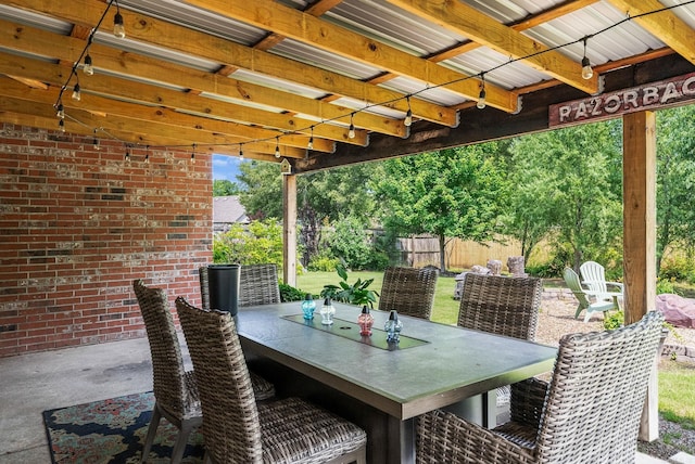 view of patio / terrace with outdoor dining area