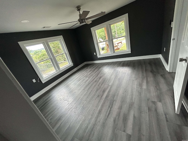 261 E Military, North Little Rock, AR 72118 - empty room featuring dark wood finished floors and a ceiling fan